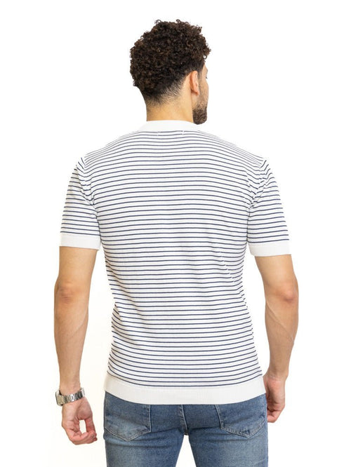 White F - S.Knit Polo T-shirt - Khotwh